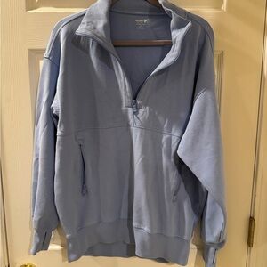 Old Navy oversized Women’s Light Blue Zip-Up Sweater